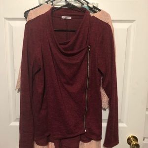 Maurices cross over top maroon red. Like new